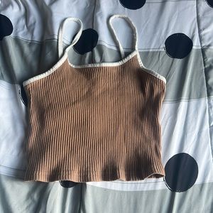 brown tank top